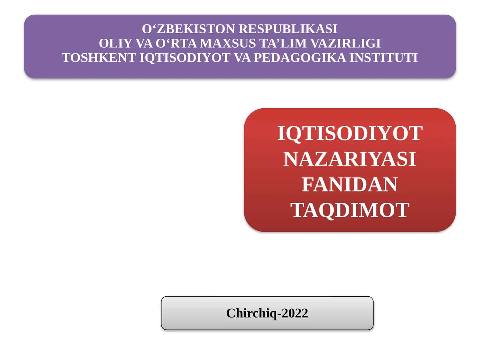 Iqtisodiyot nazariyasi Fanining Predmeti