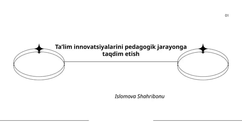 Ta'lim innovatsiyalarini pedagogik jarayonga taqdim etish