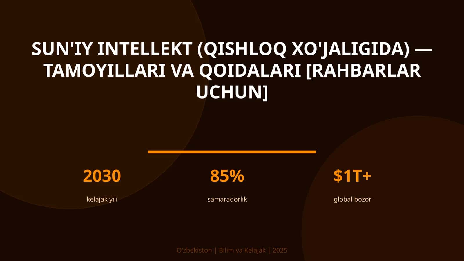 Sun'iy intellekt (qishloq xo'jaligida) — tamoyillari va qoidalari [rahbarlar uchun]