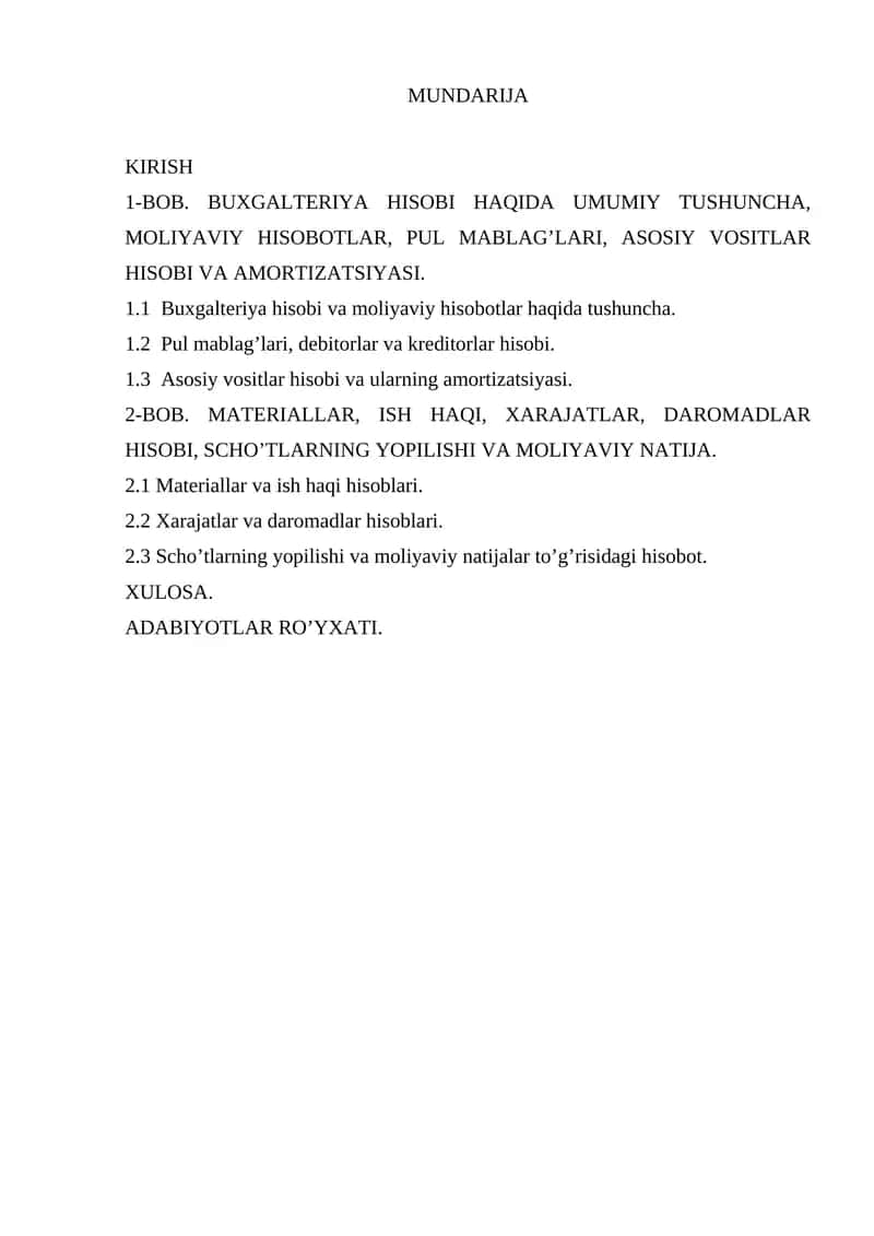 Kichik biznesda buxgalteriya hisobini tashkil etish