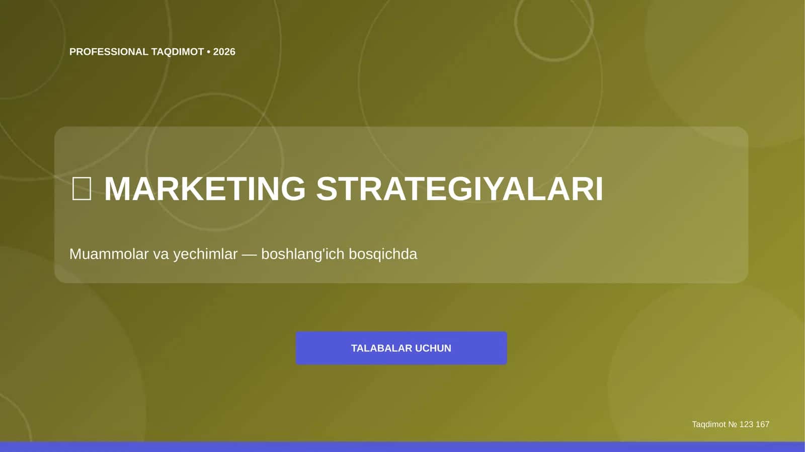MARKETING STRATEGIYALARI