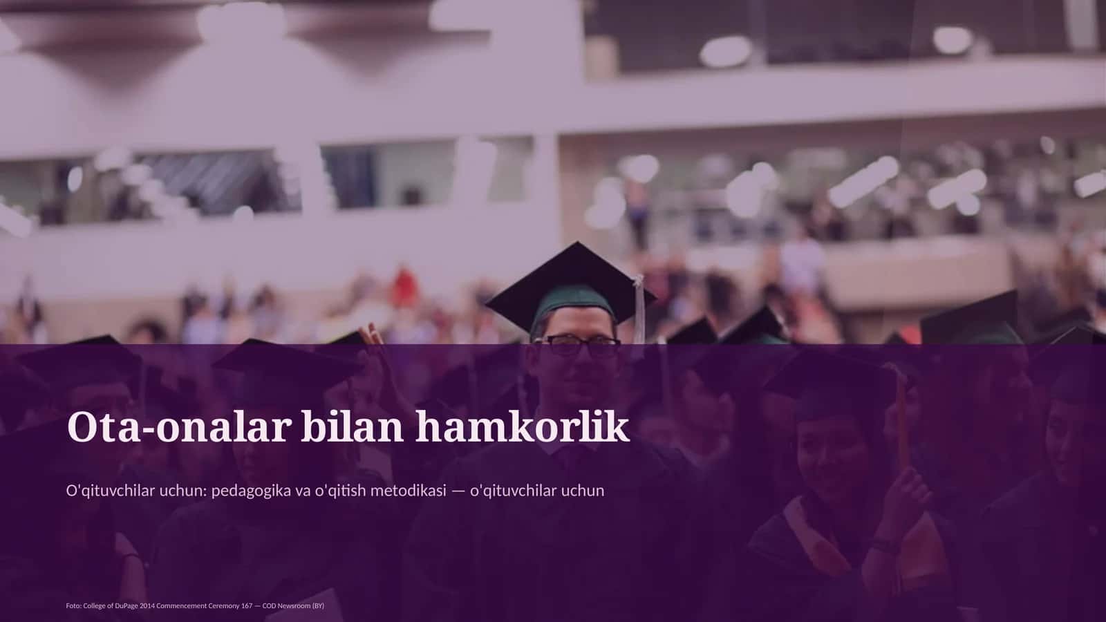Pedagogika va o'qitish metodikasi