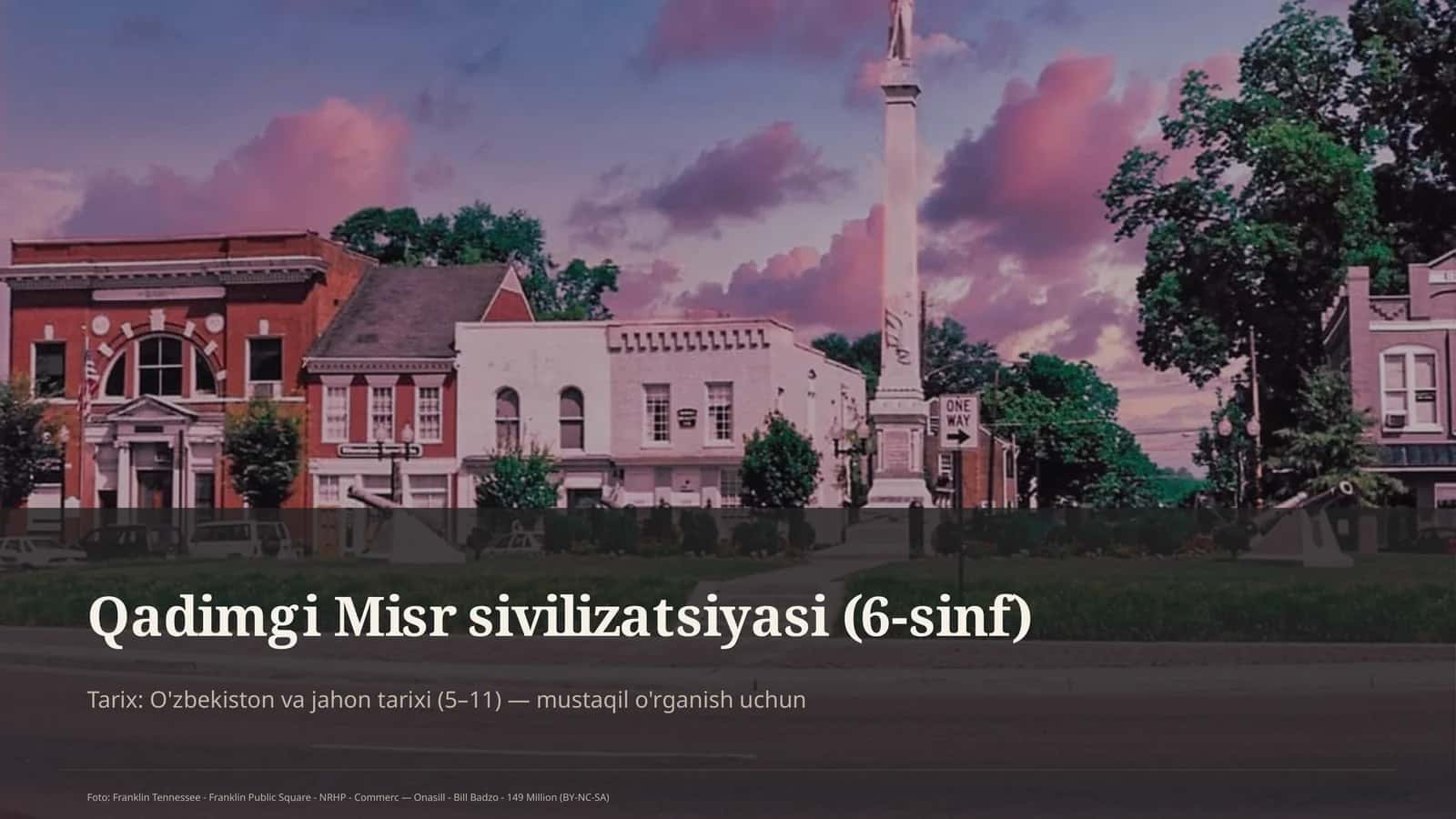 Qadimgi Misr sivilizatsiyasi (6-sinf)