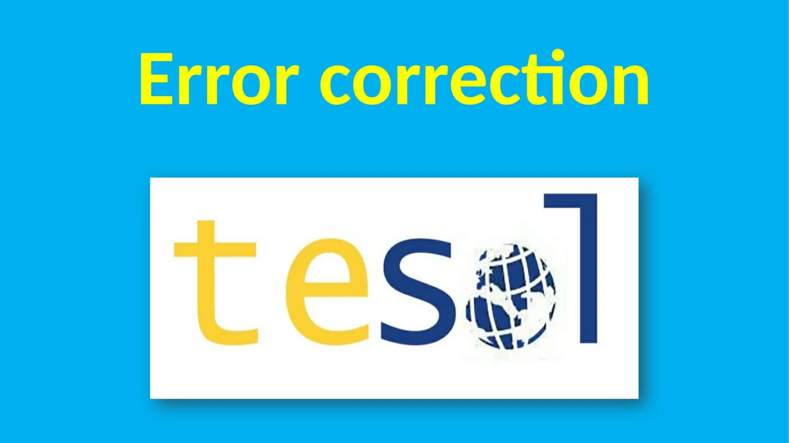 Error correction