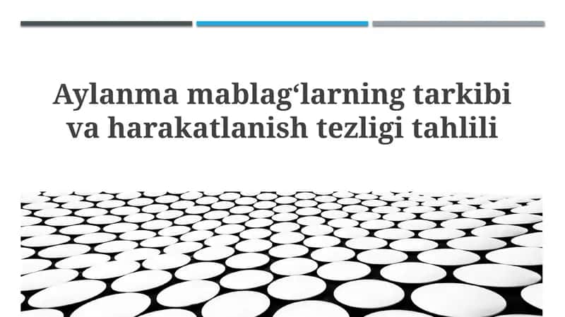 Ishchi kapitalning tarkibi va aylanmasi: Asosiy tushunchalar va tahlil usullari