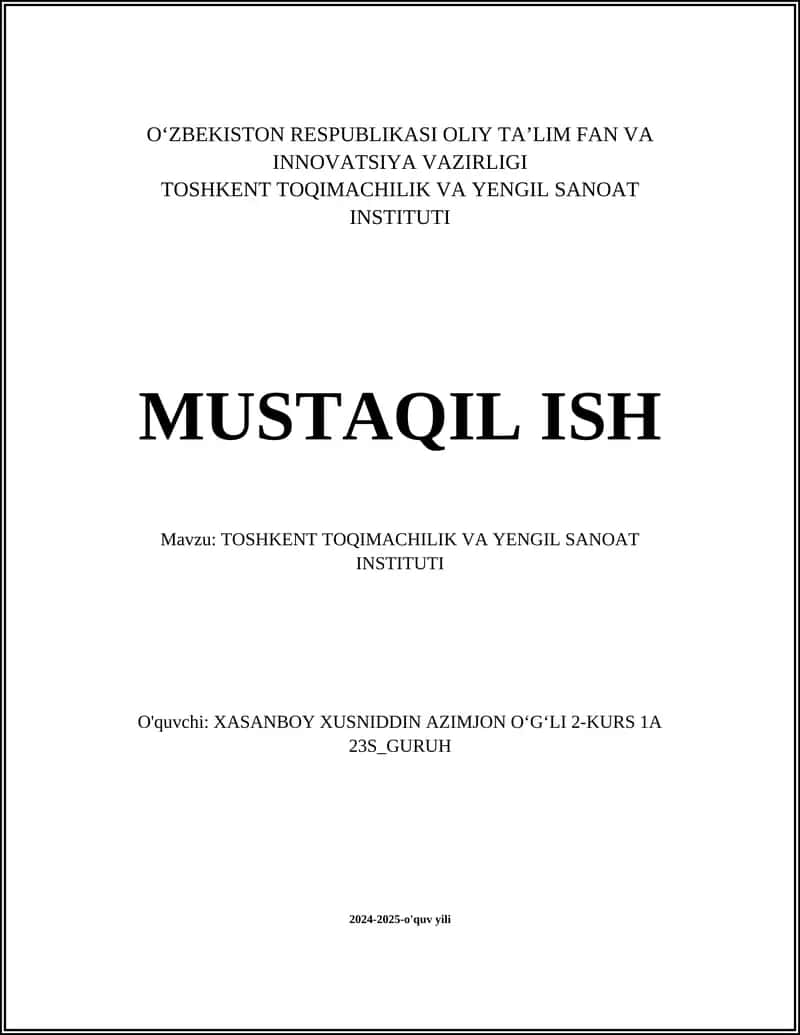 To'qimachilik texnologiyalari