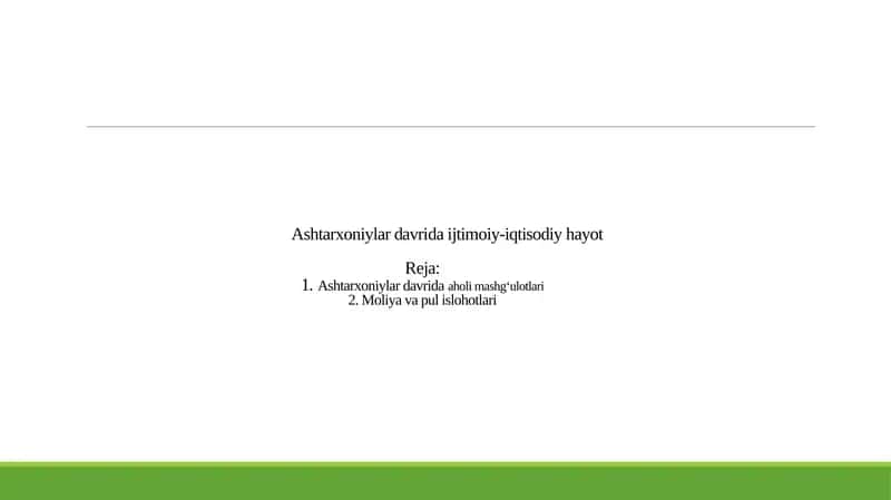 Moliya va pul islohotlari