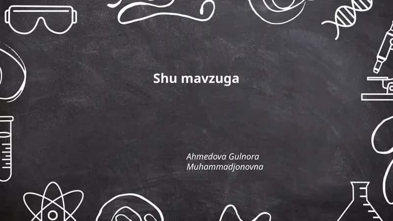 Shu mavzuga umumiy kirish