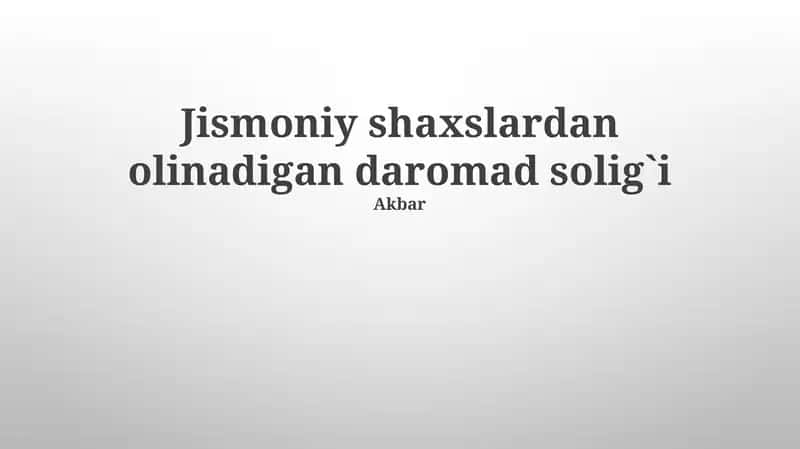 Daromad solig`i