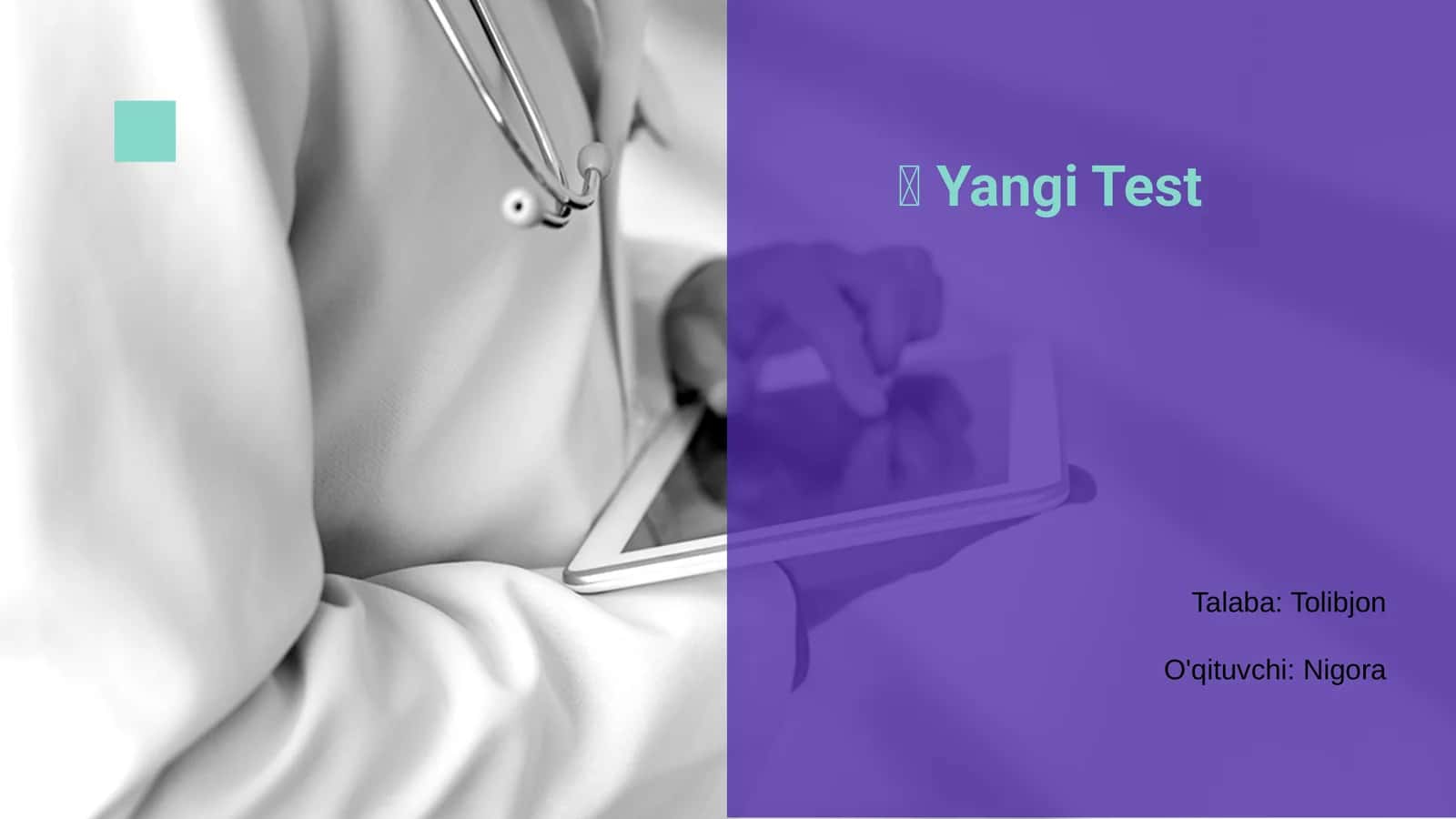 💠 Yangi Test