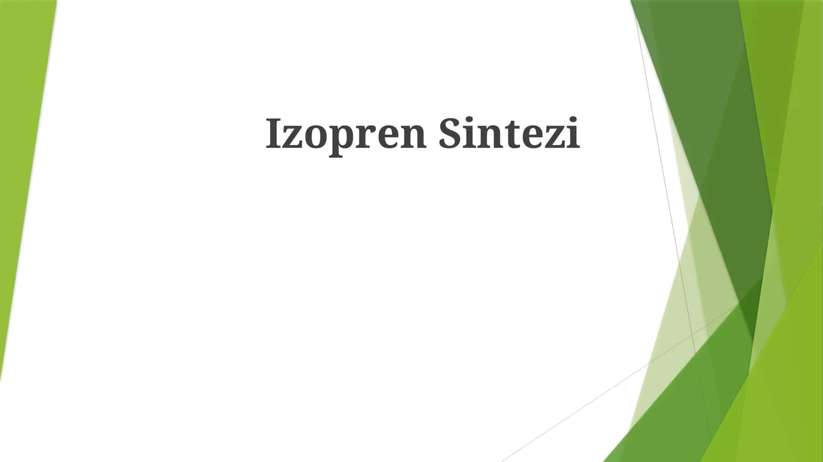 IzoprenSintezi