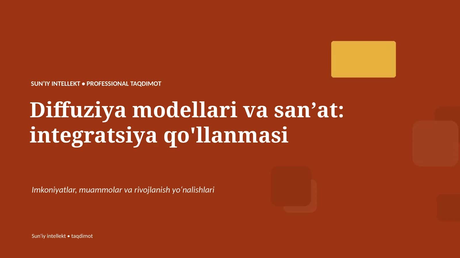 Diffuziya modellari va sanʼat: integratsiya qo'llanmasi
