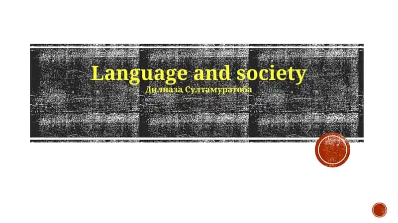 Language and Society