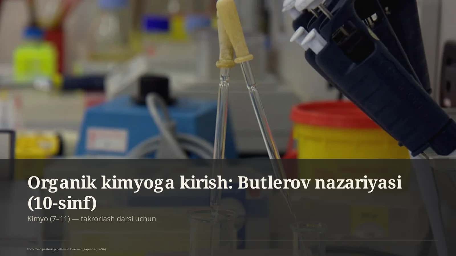 Organik kimyoga kirish: Butlerov nazariyasi (10-sinf)