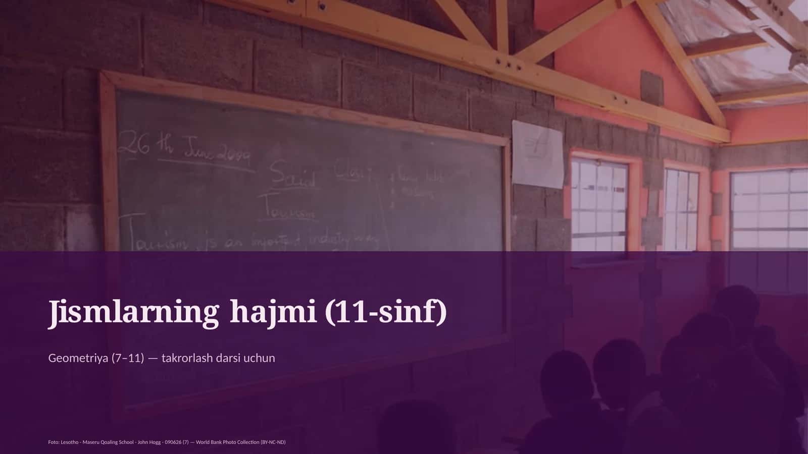 Jismlarning hajmi (11-sinf)