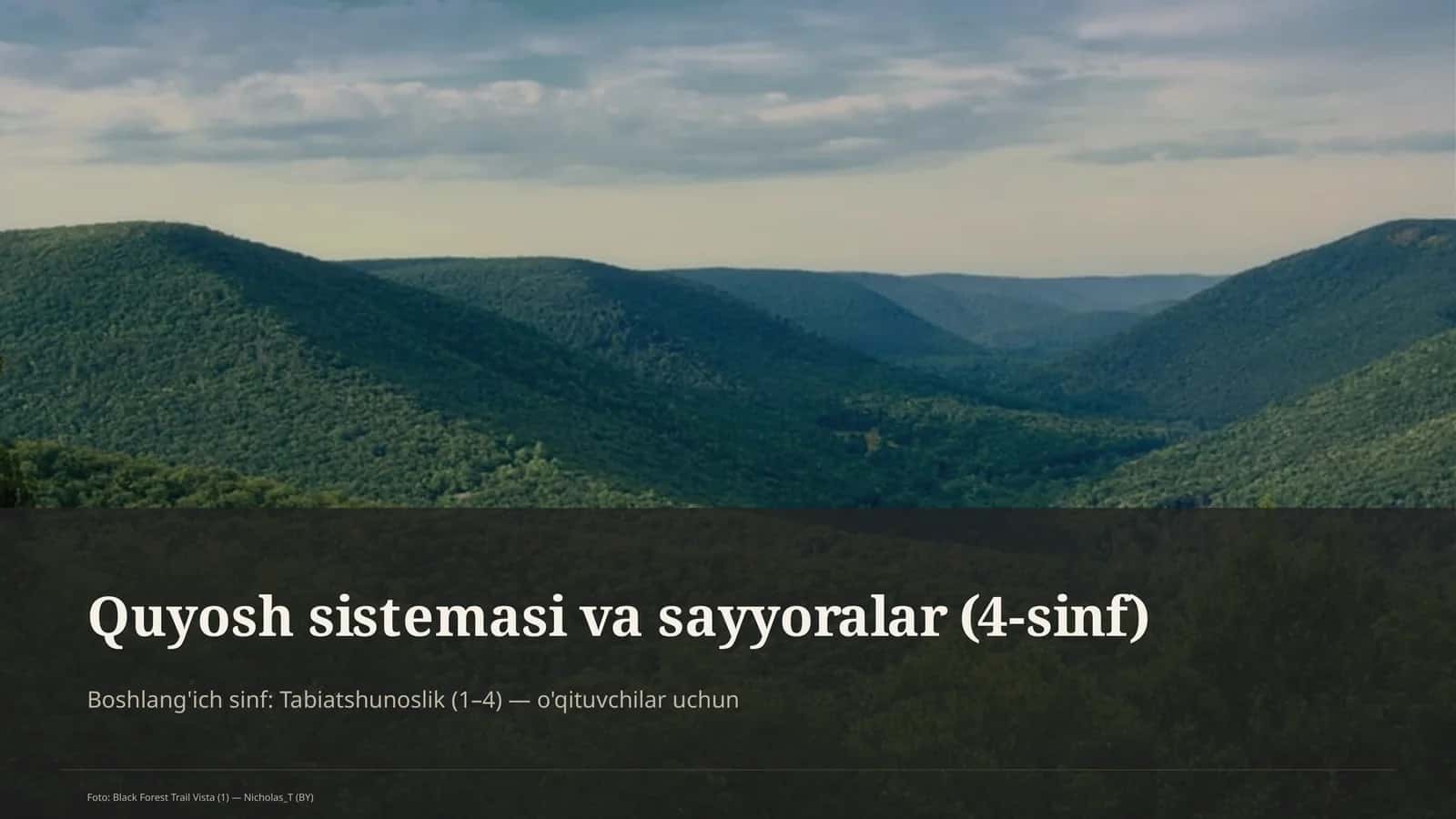Quyosh sistemasi va sayyoralar (4-sinf)