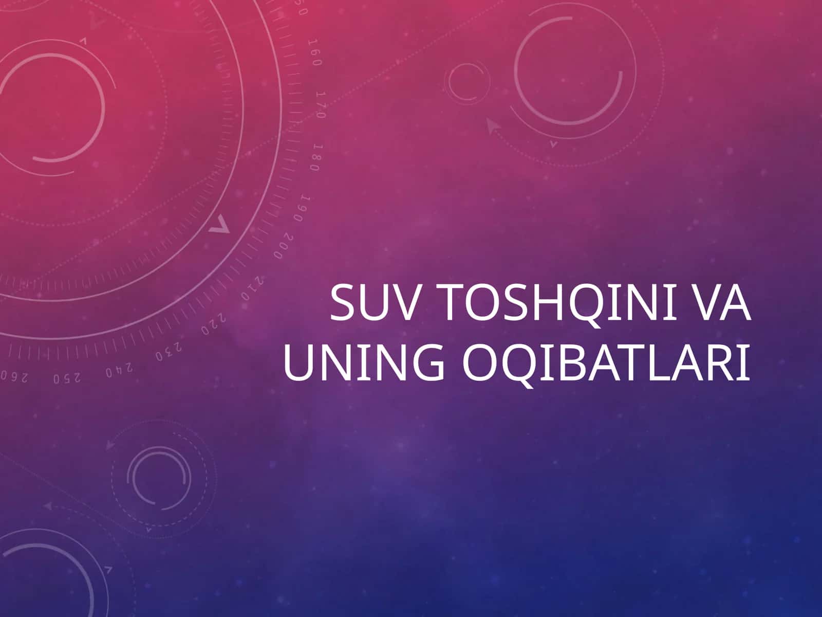Suvtoshqinivauningoqibatlari