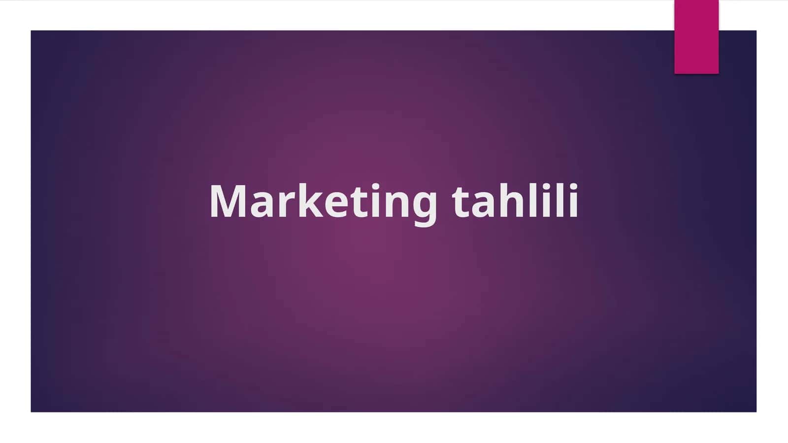 Marketing tahlili