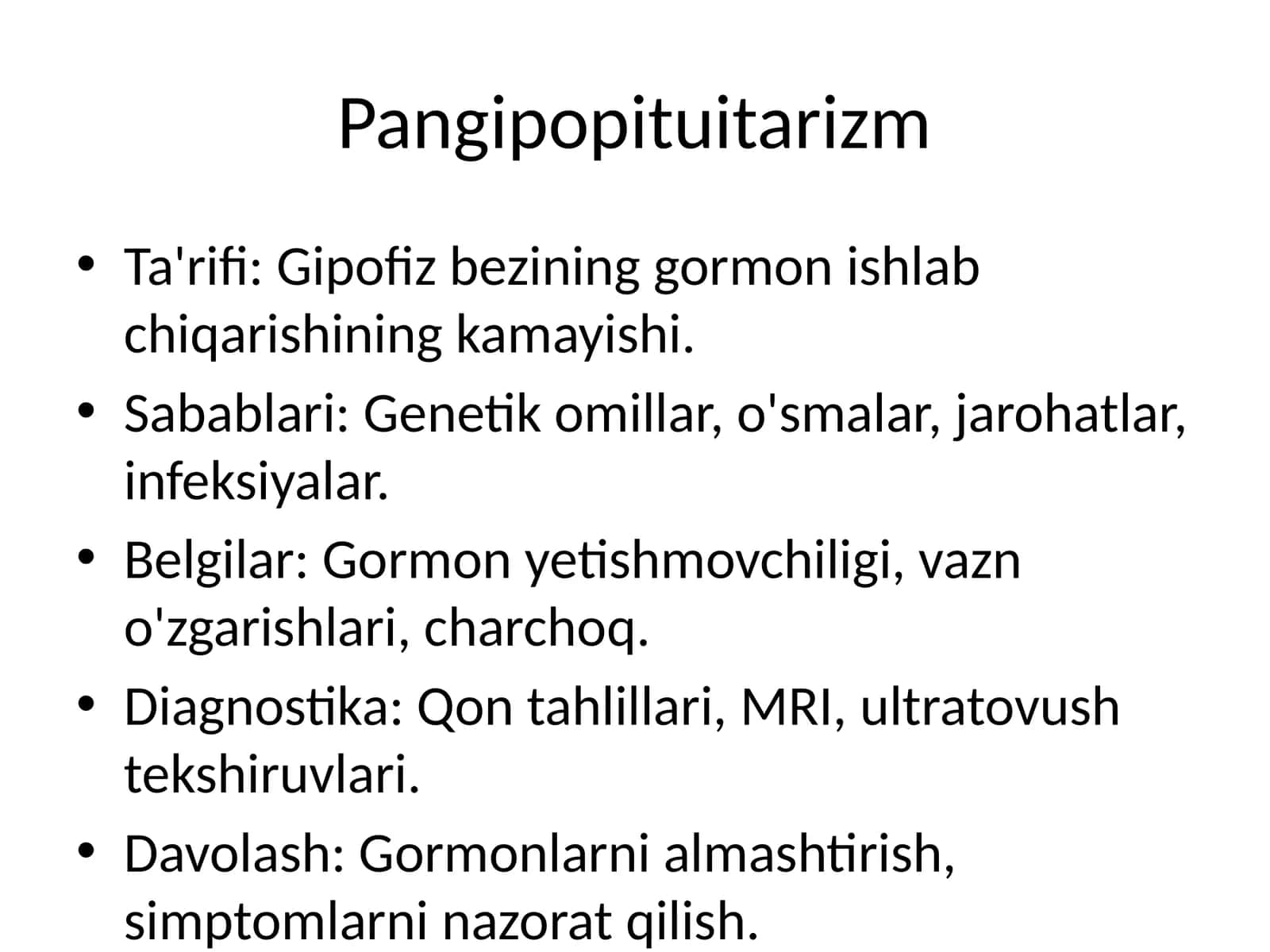 Pangipopituitarizm