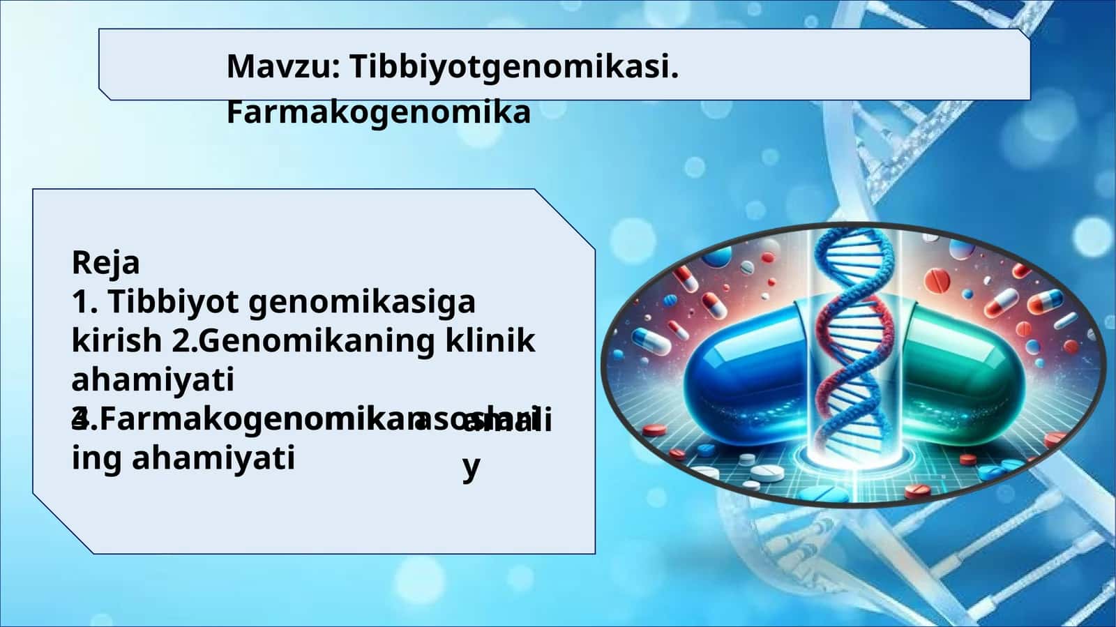 Tibbiyotgenomikasi. Farmakogenomika