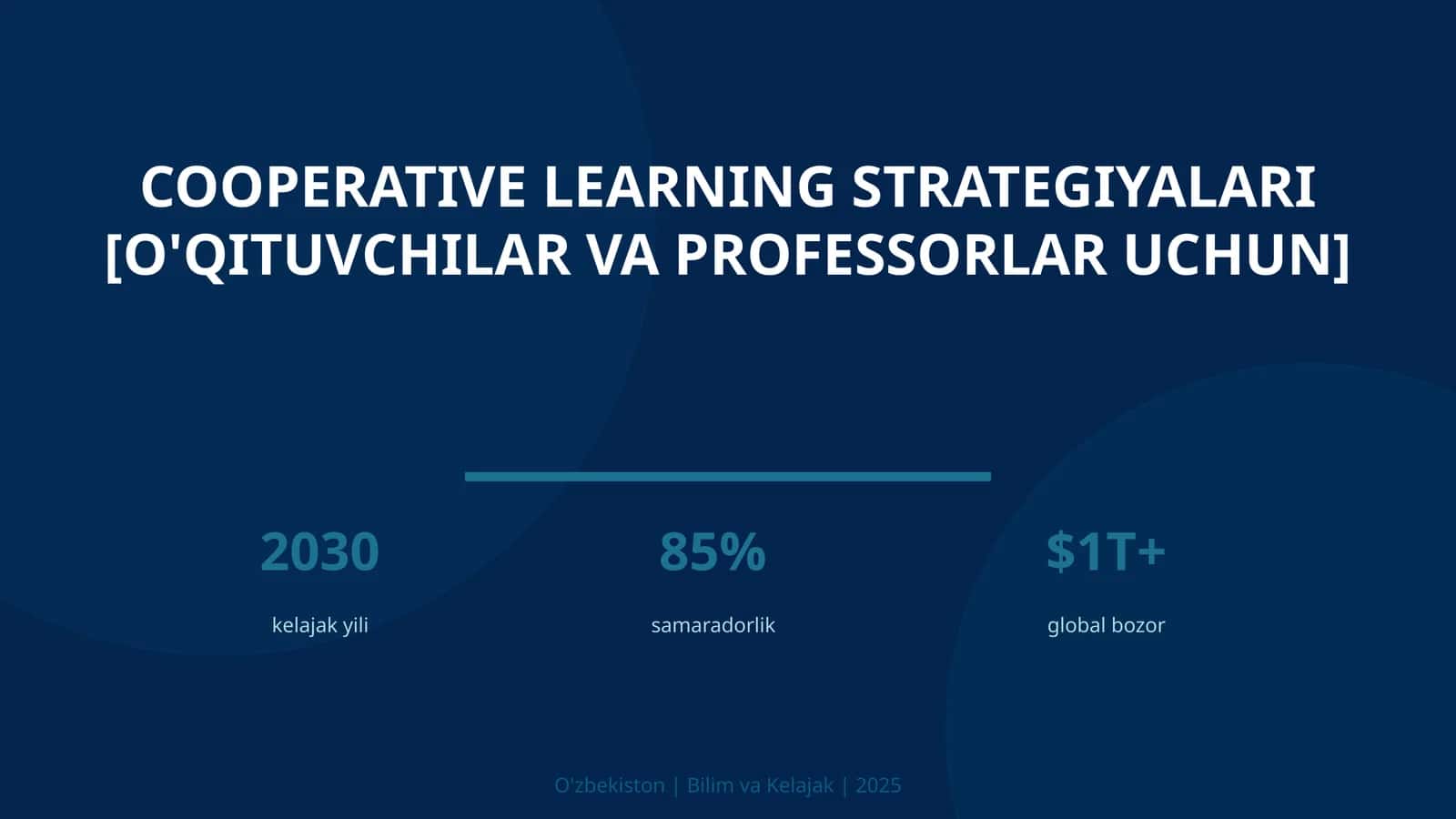 Cooperative Learning Strategiyalari [O'QITUVCHILAR VA PROFESSORLAR UCHUN]