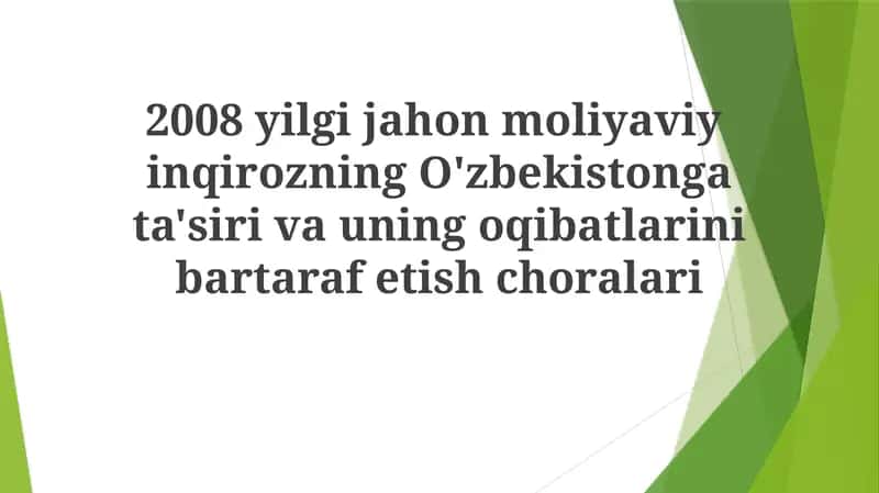 Moliyaviy va Pul-kredit Siyosati Javoblari