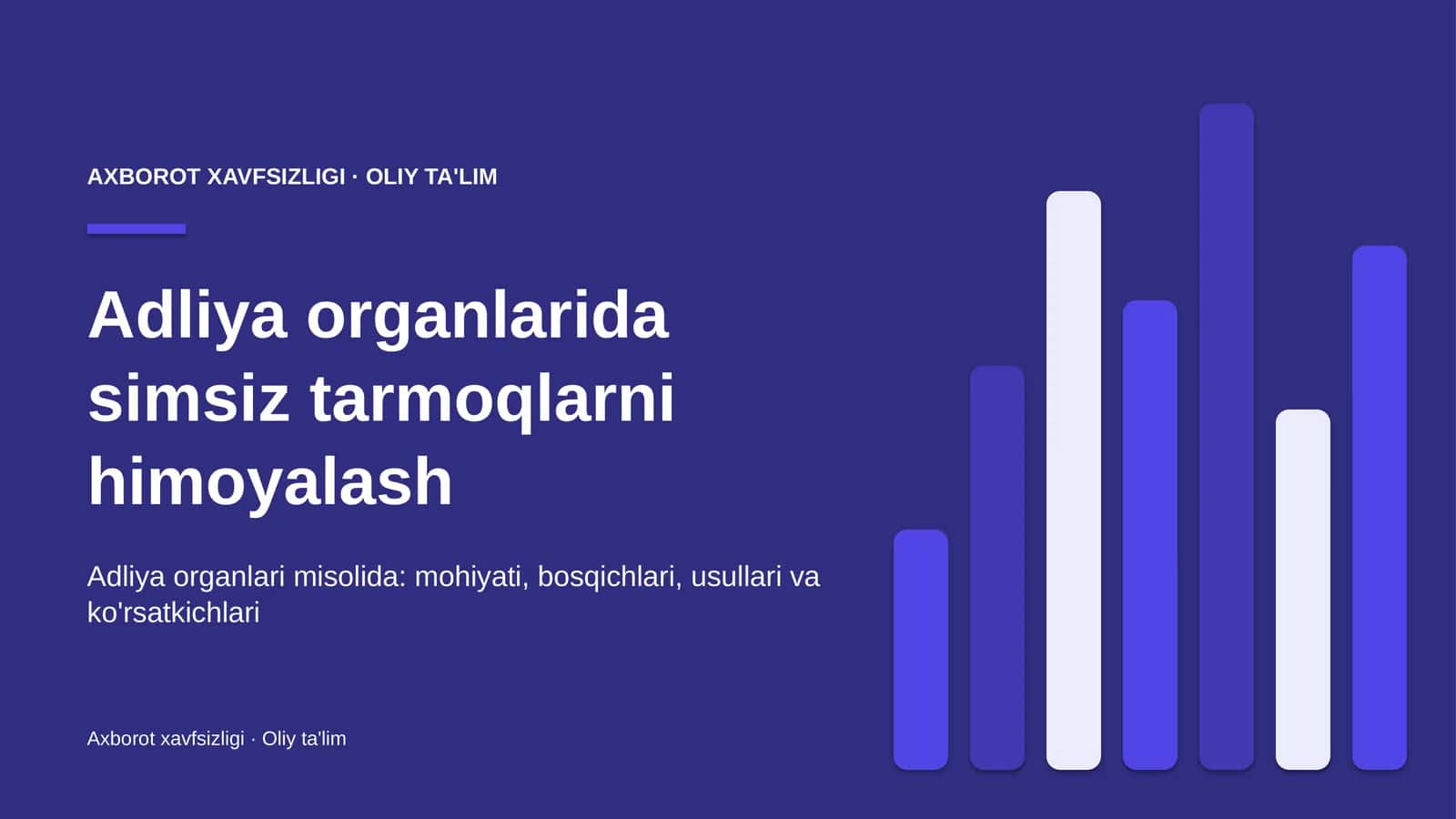 Adliya organlarida simsiz tarmoqlarni himoyalash