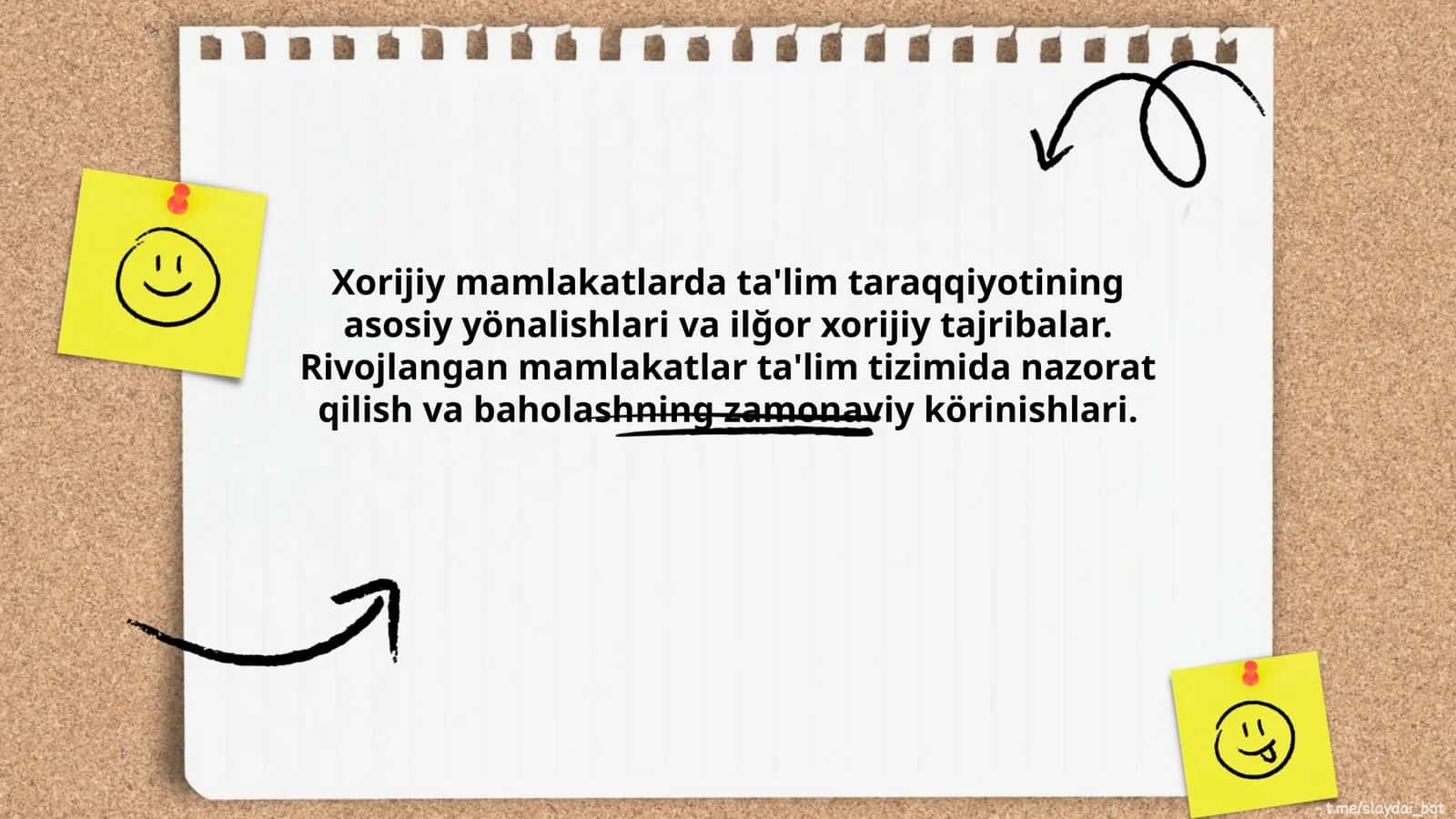 Xorijiy mamlakatlarda ta'lim taraqqiyotining asosiy yönalishlari va ilğor xorijiy tajribalar. Rivojlangan mamlakatlar ta'lim tizimida nazorat qilish va baholashning zamonaviy körinishlari