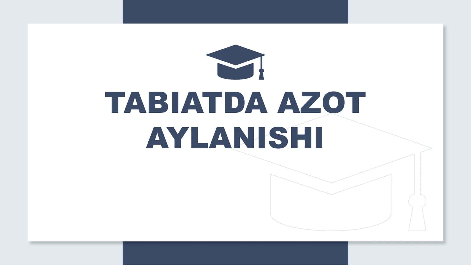 Tabiatda azot aylanishi
