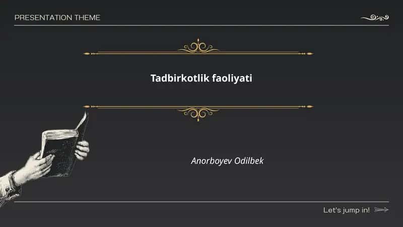 Tadbirkorlik faoliyati