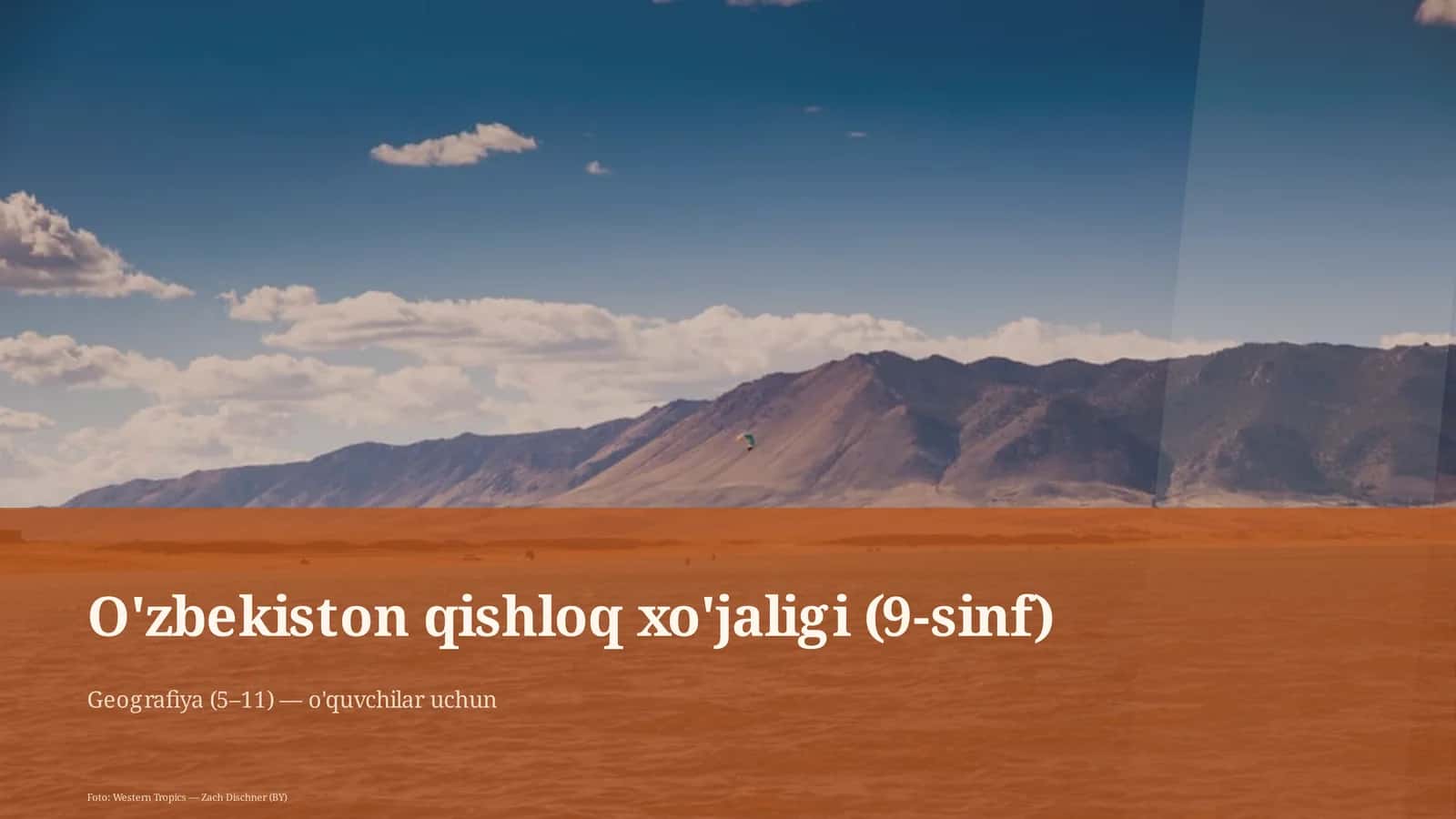 O'zbekiston qishloq xo'jaligi (9-sinf)
