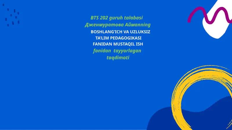 Ta'lim Fanlarini O'qitish Jarayoni Yaxlit Tizim Sifatida