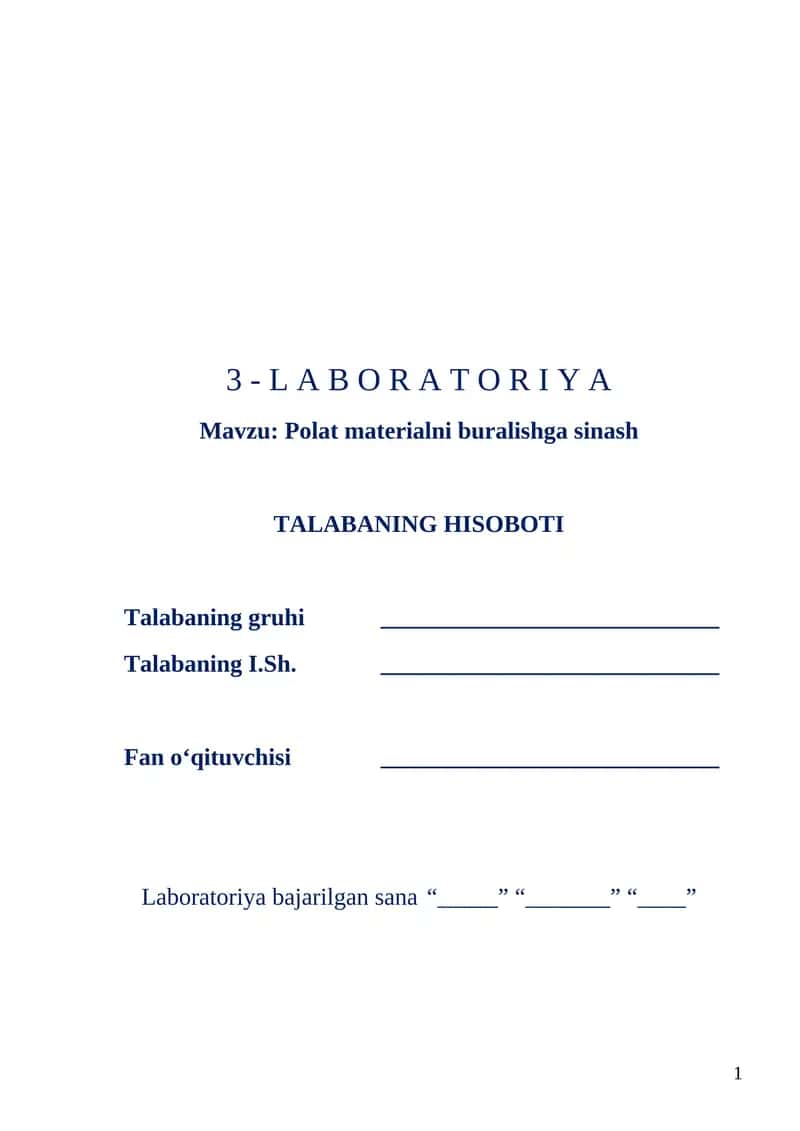 Polat materialni buralishga sinash