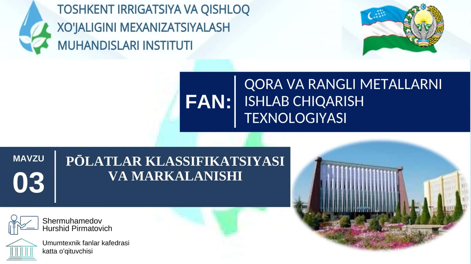 PŌLATLARKLASSIFIKATSIYASI VA MARKALANISHI