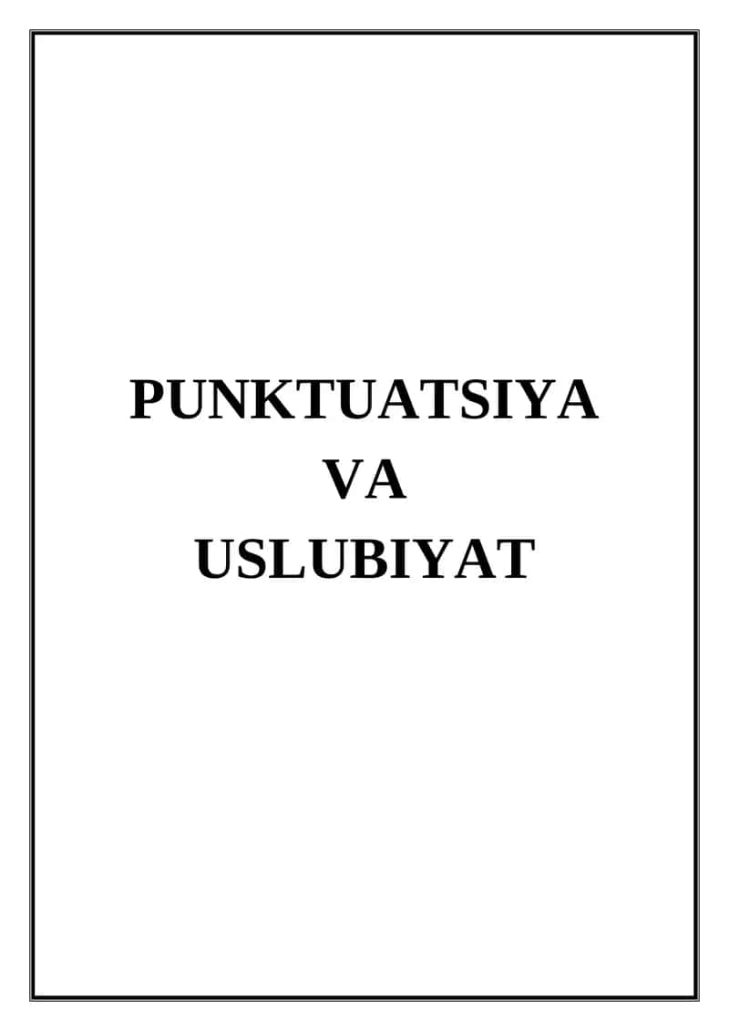 Punktuatsiya