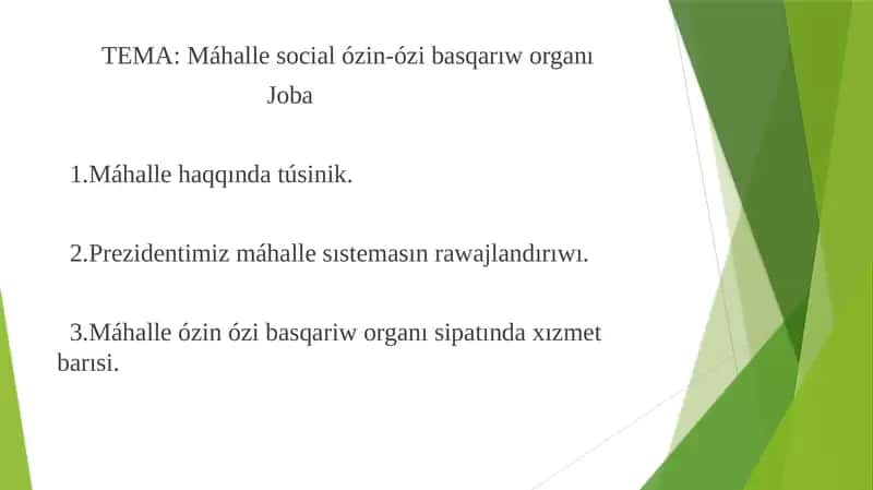 ÓZBETINSHE MÁHÁLLE BASQARIW ORGANI