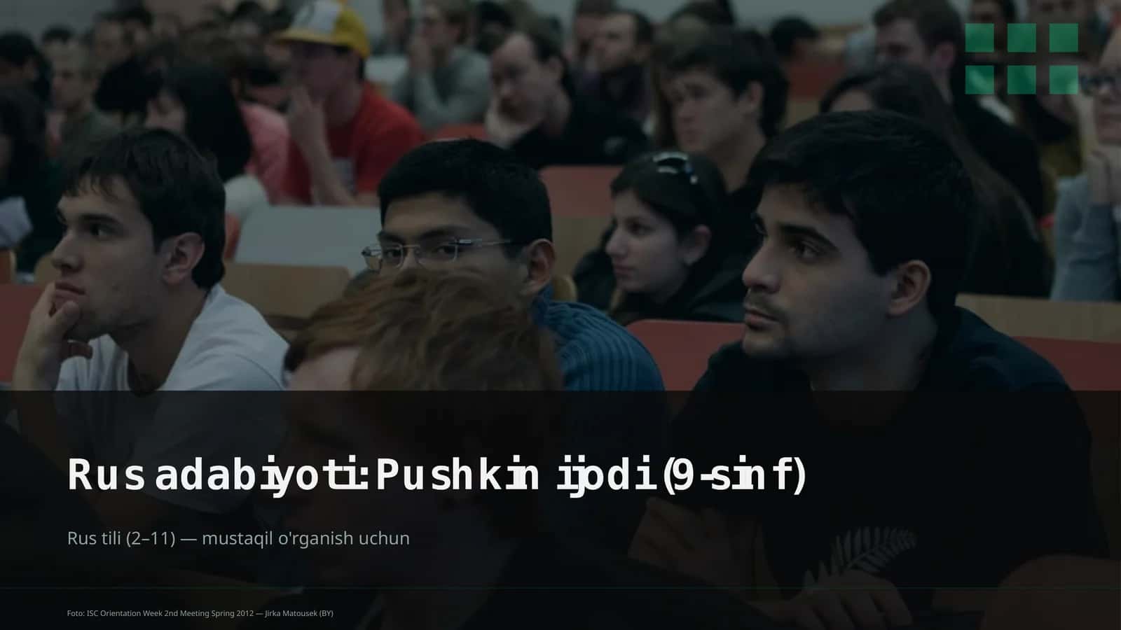 Rus adabiyoti: Pushkin ijodi (9-sinf)