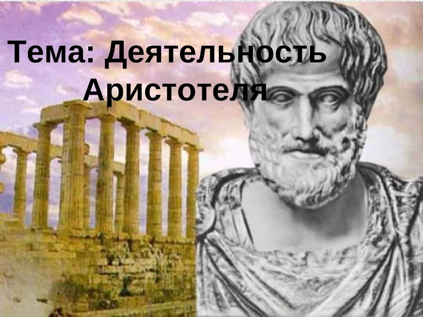 Деятельность Аристотеля