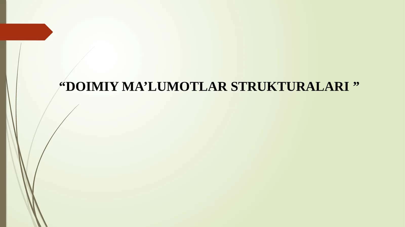 Doimiy ma'lumotlar strukturasi