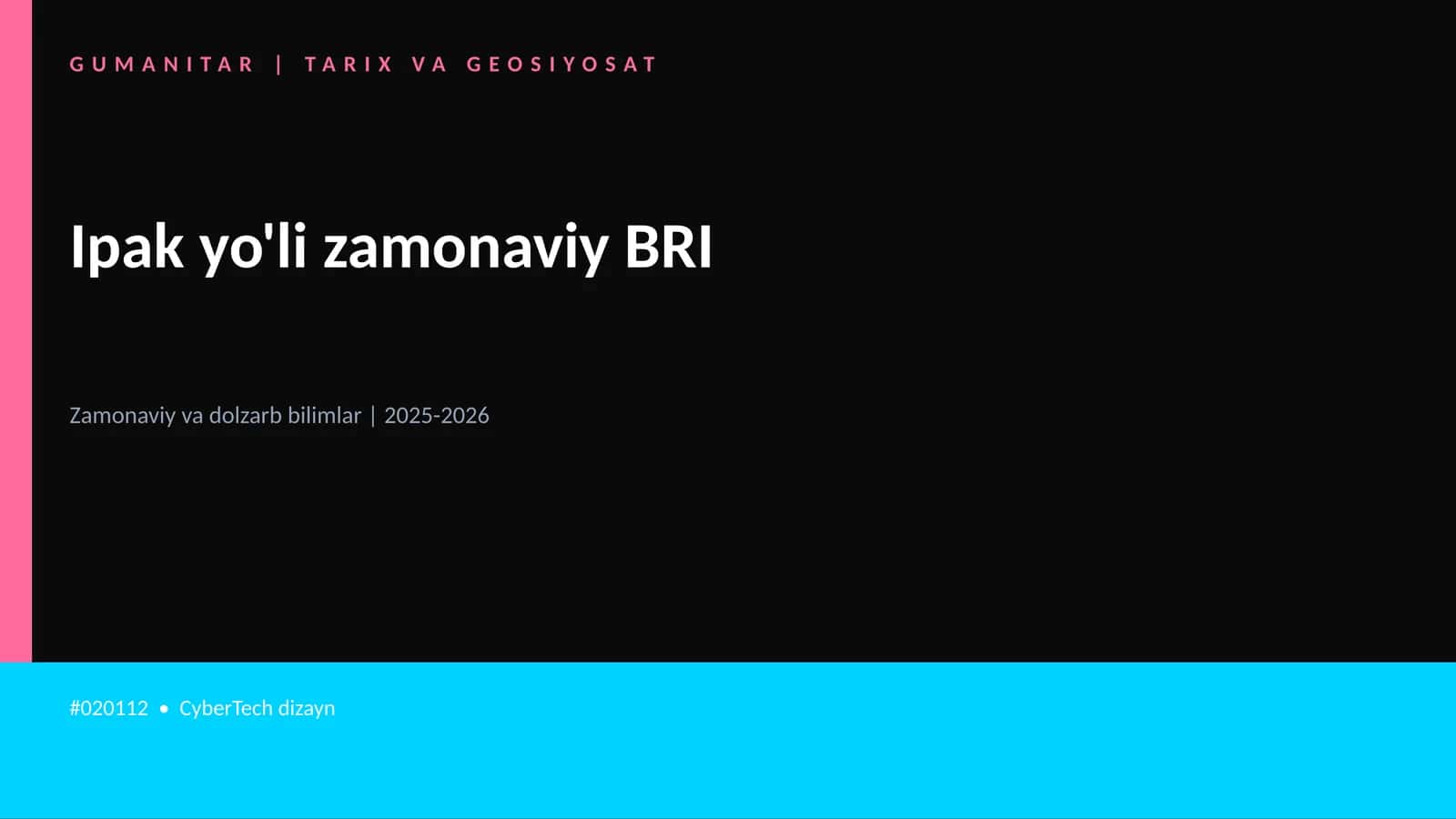 Ipak yo'li zamonaviy BRI