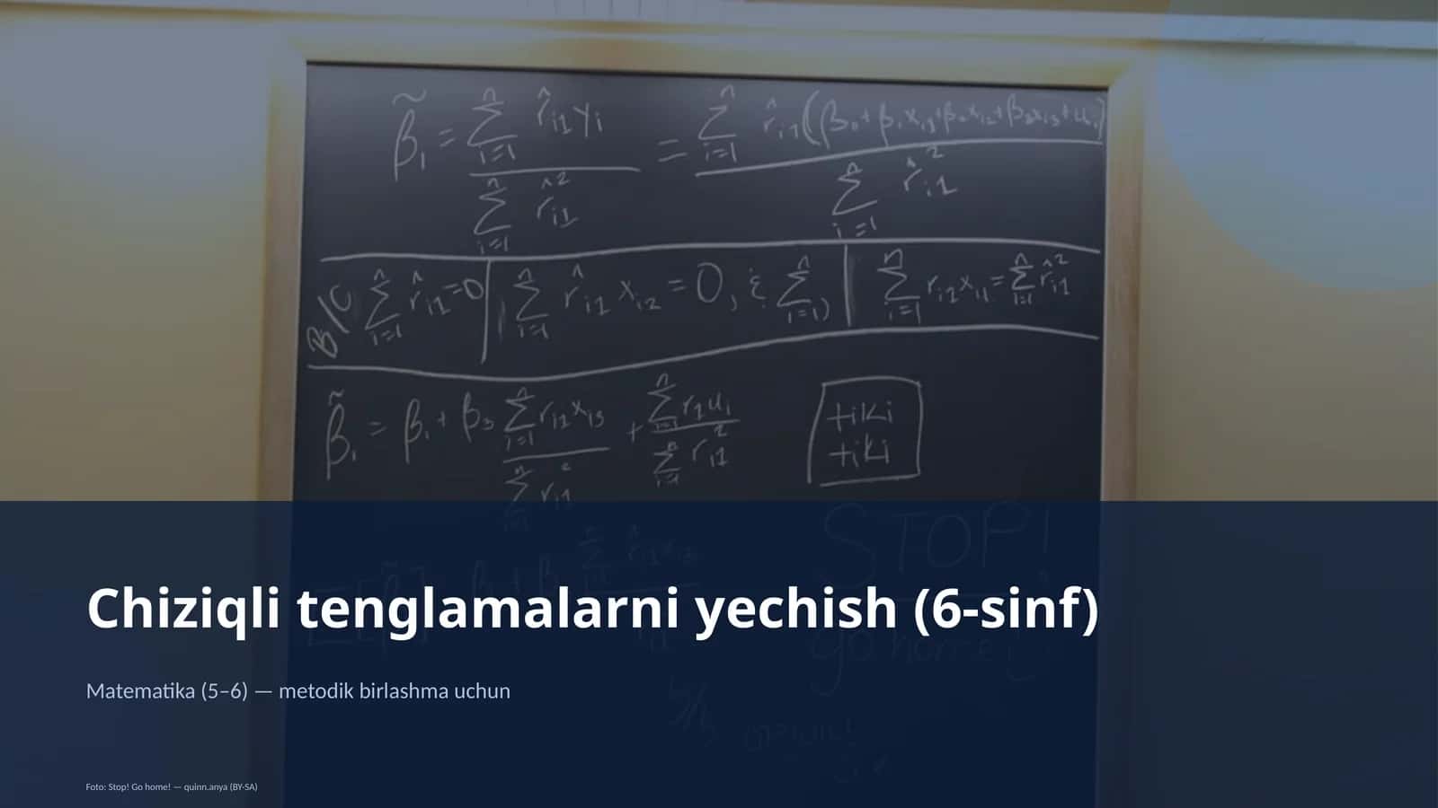 Chiziqli tenglamalarni yechish (6-sinf)