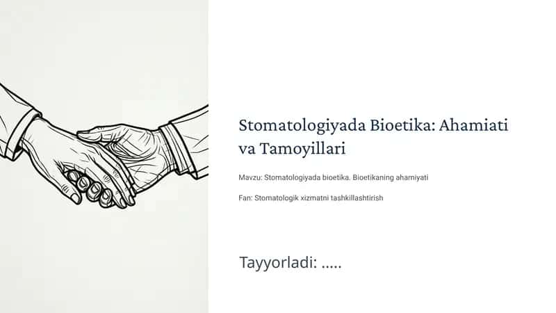 Stomatologiyada Bioetika: Ahamiati va Tamoyillari