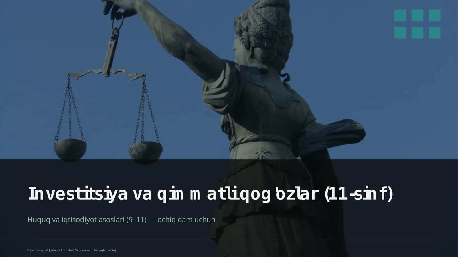 Investitsiya va qimmatli qog'ozlar (11-sinf)