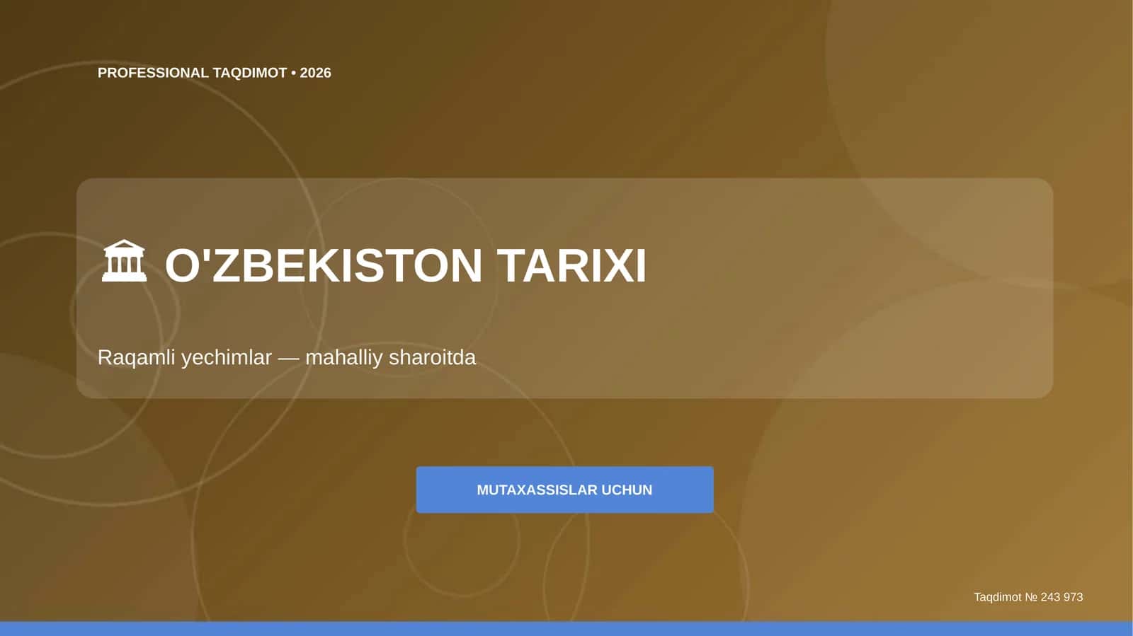 O'ZBEKISTON TARIXI