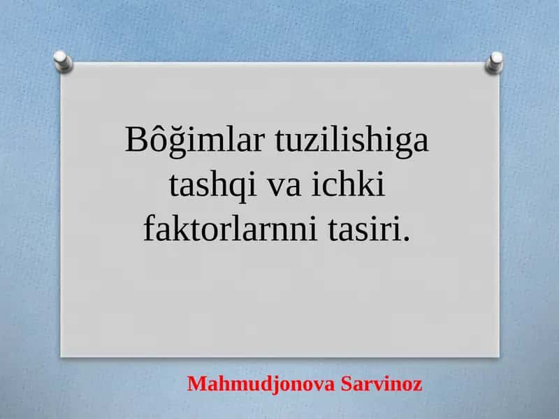 Bôʻgʻimlarning tuzilishi va qatʼi shu kifotlar