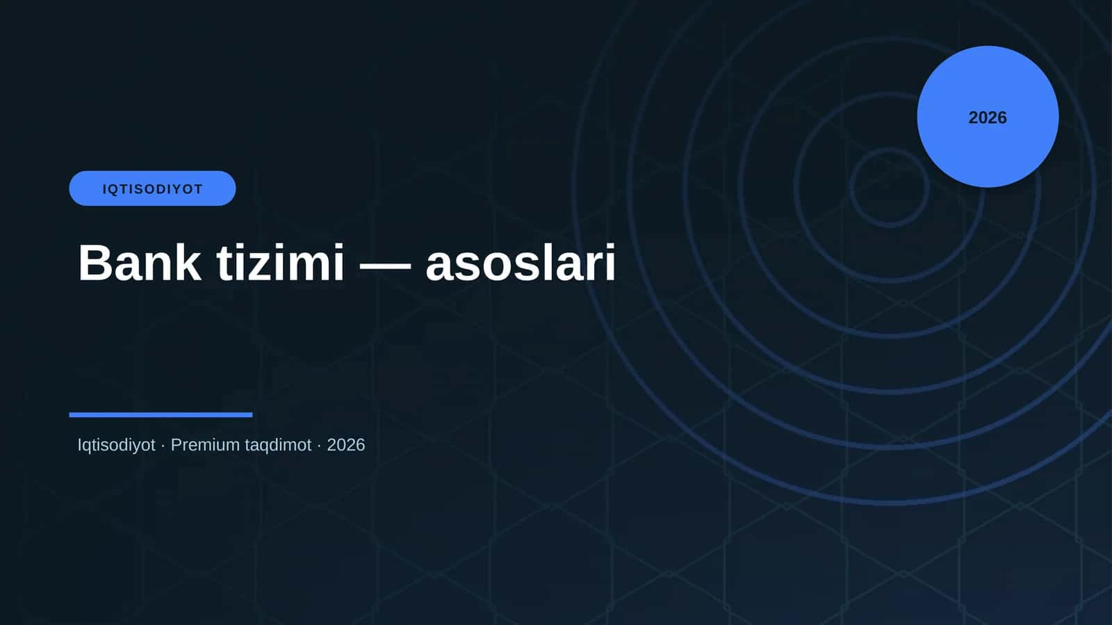Bank tizimi — asoslari