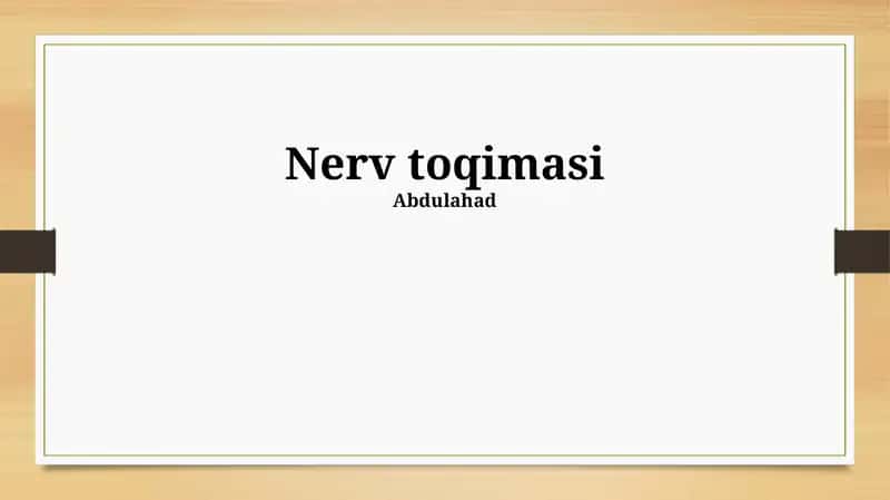 Nerv toqimasi