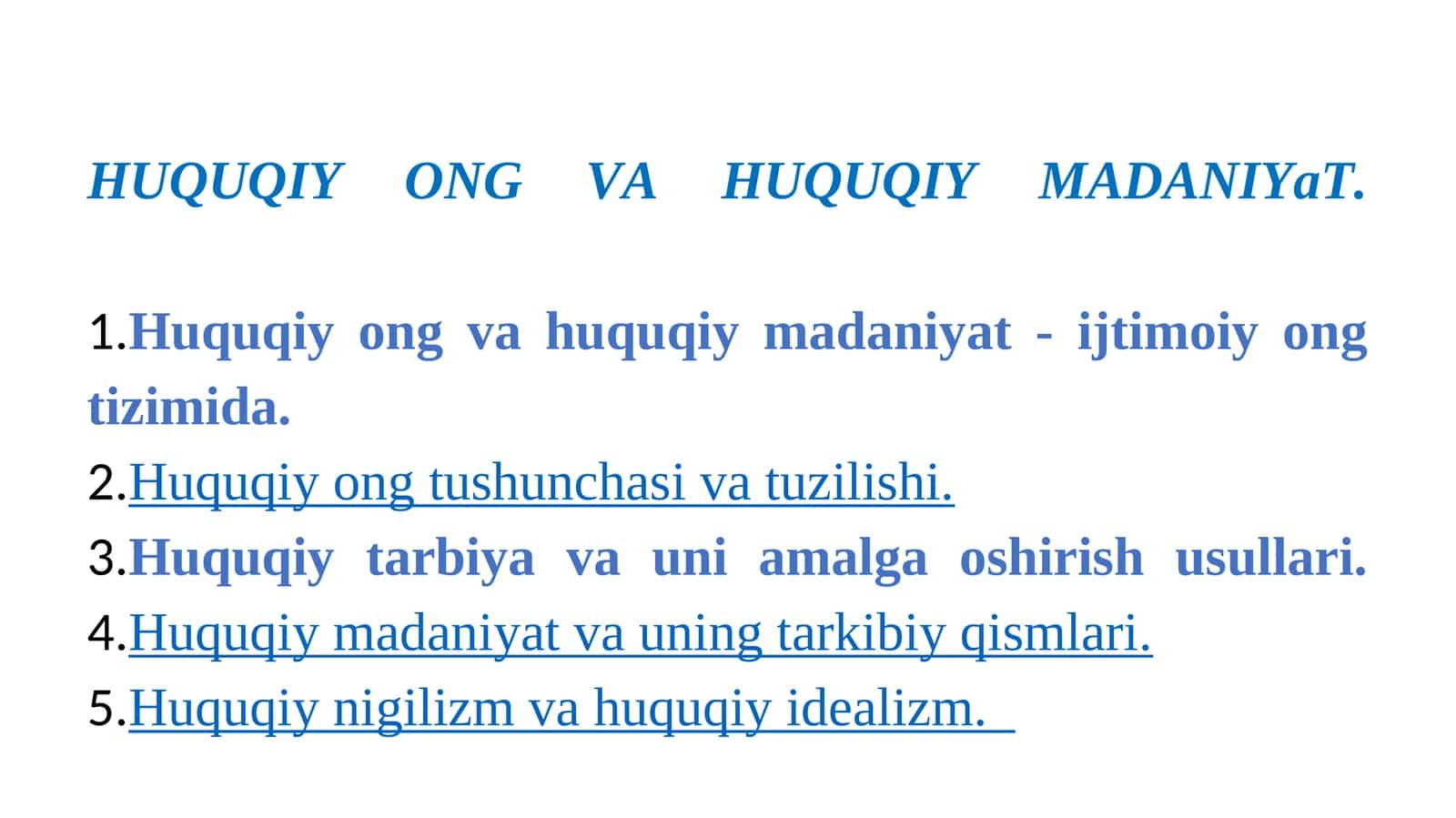 Huquqiy Ong va Huquqiy Madaniyat