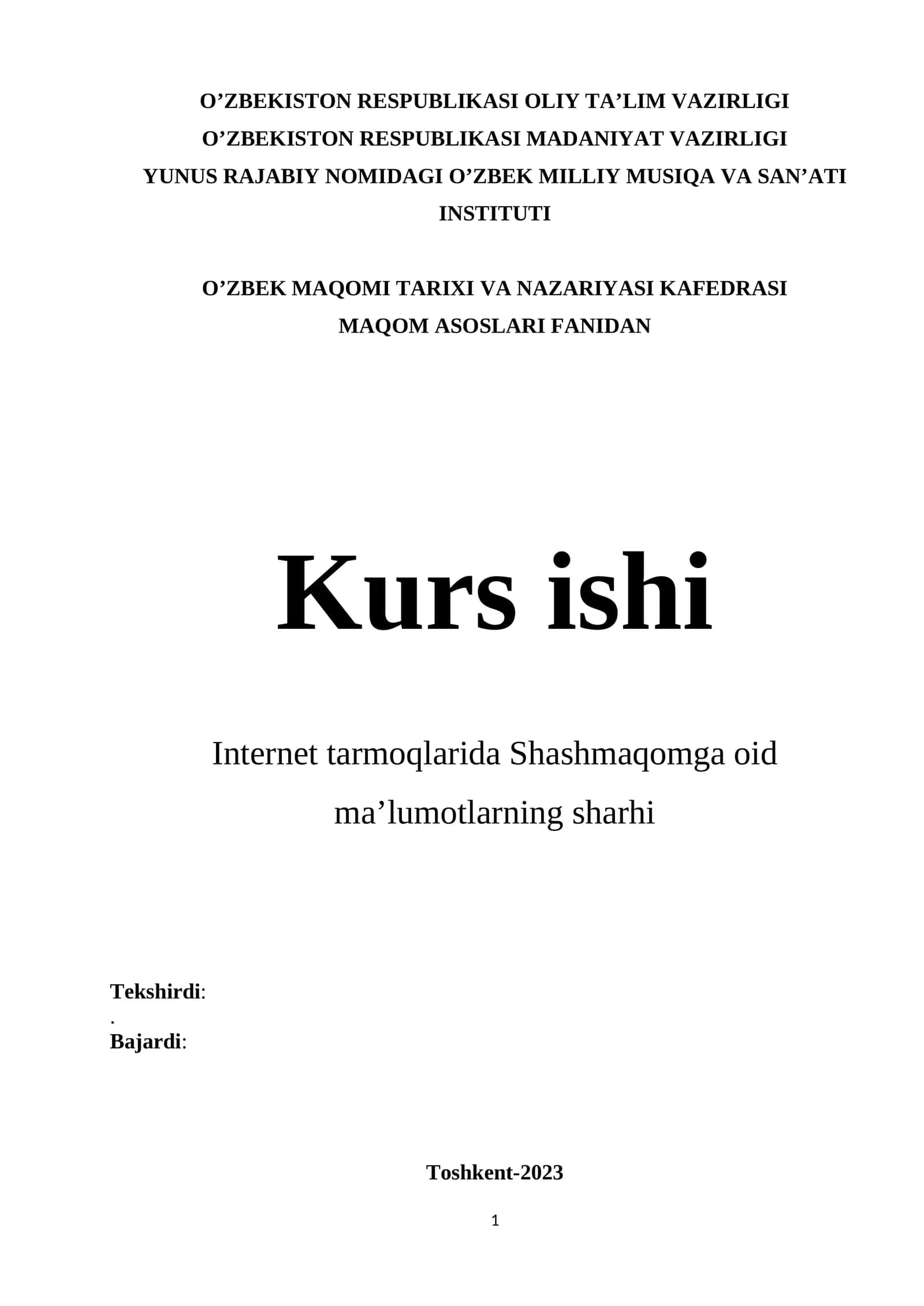 Kurs ishi