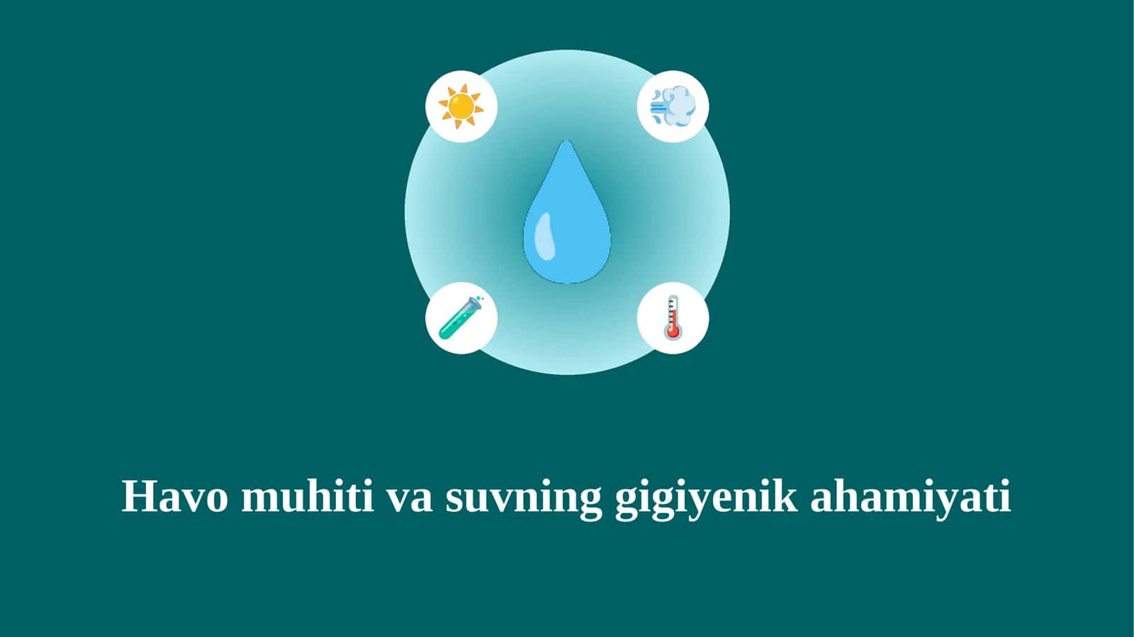 havo muhiti va suvning gigiyenik ahamiyati